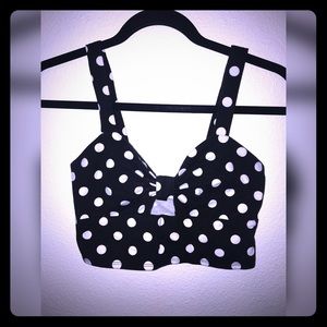 Polka dot crop top